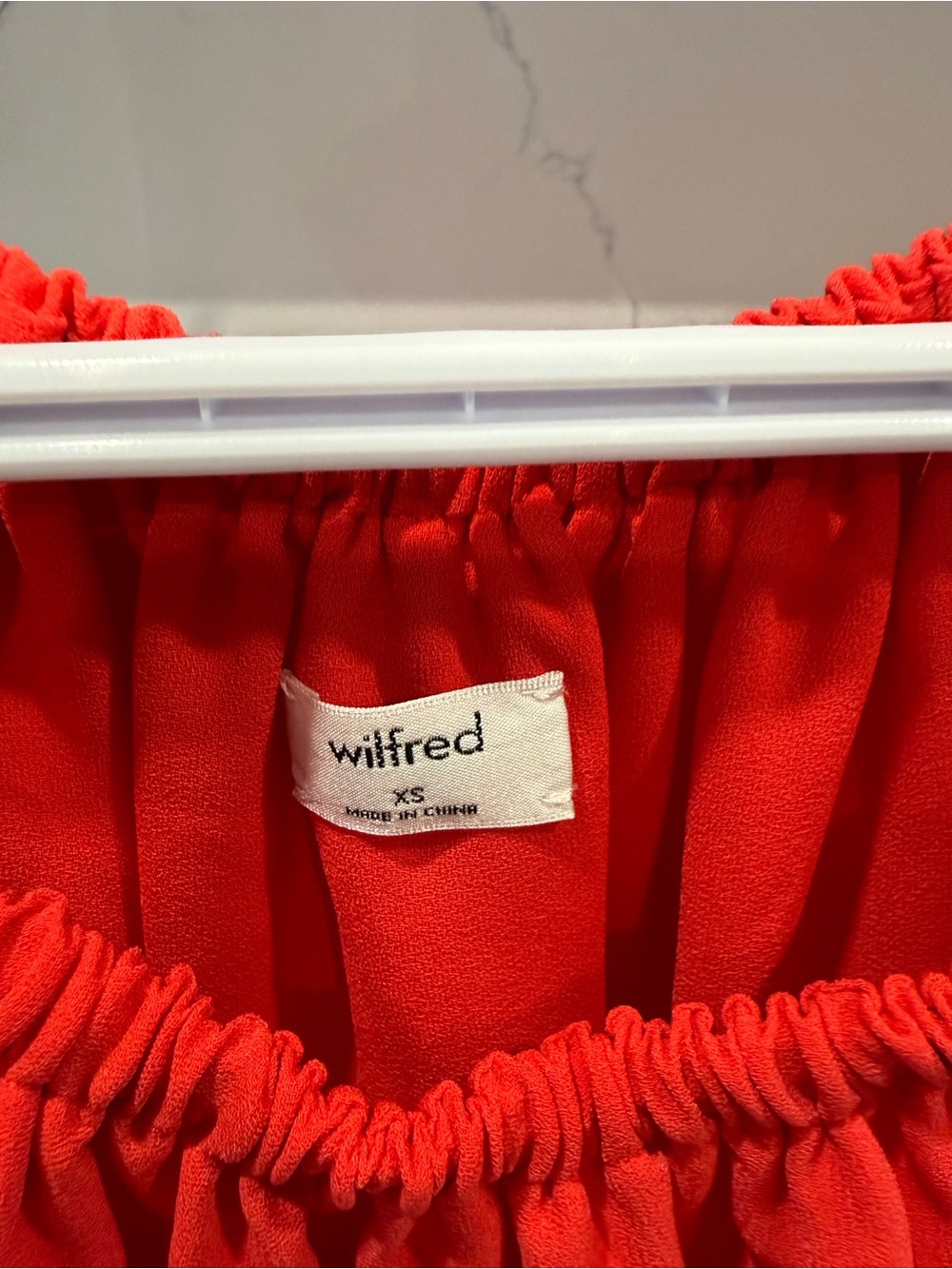 Wilfred Red Ruffled Square-Neck Blouse - Picture 4 of 4